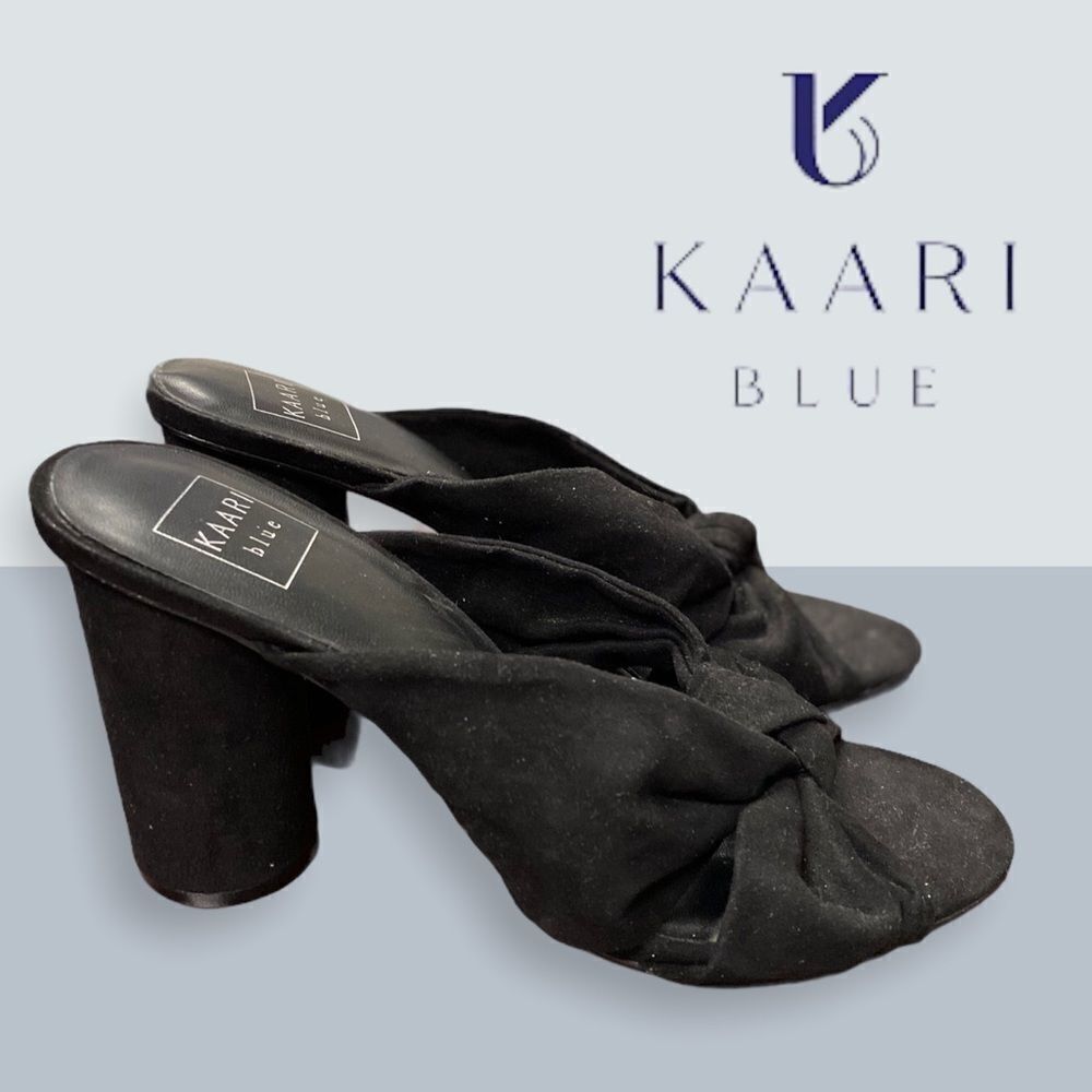 Kaari Blue "Katie" Black Knotted Pumps Sandals 10 - Picture 1 of 5